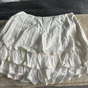 Princess Polly White Layered Skirt